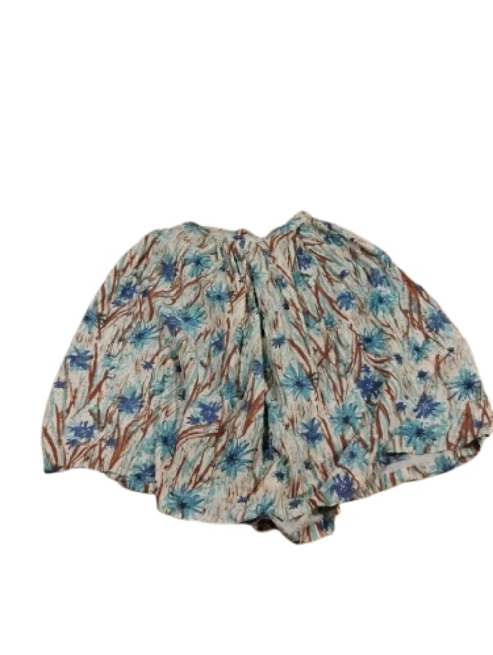 Vintage 1950s 1960s Floral Print Unlabelled Skirt